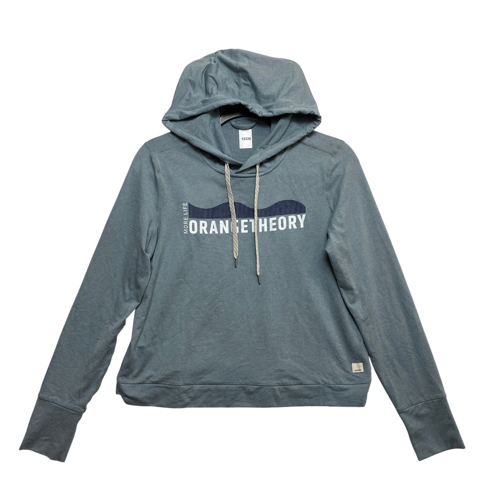 Vuori Hoodie Womens S Blue VW226 OrangeTheory Fitness Graphic Pullover Active